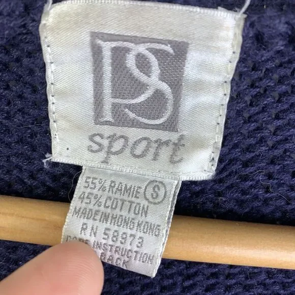 Vintage 90s Grandma Sweater Cardigan Women's sz S Small Knit Retro Cottagecore - Picture 8 of 16